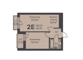 Продажа 2-комнатной квартиры, 39.7 м2, Пермский край, Городская эспланада