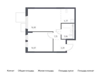 Продажа 1-комнатной квартиры, 40.5 м2, Мытищи, ЖК Мытищи Парк