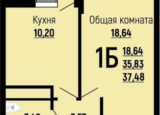 Продажа однокомнатной квартиры, 37.5 м2, Краснодарский край, Заполярная улица, 39к7