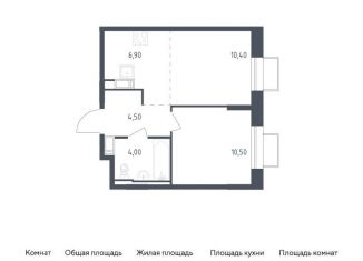 Продажа двухкомнатной квартиры, 36.3 м2, посёлок Песочный