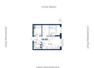 Продам 1-комнатную квартиру, 39.6 м2, Екатеринбург, метро Чкаловская