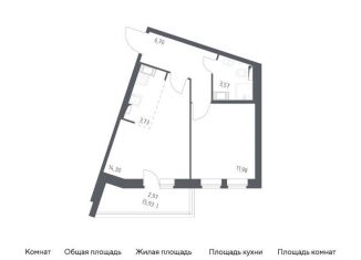 Продам двухкомнатную квартиру, 43.3 м2, посёлок Песочный