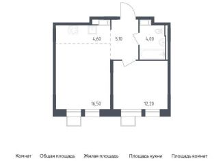 2-комнатная квартира на продажу, 42.4 м2, посёлок Песочный