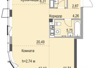 Продажа квартиры студии, 69 м2, Ижевск, улица Лихвинцева, 17