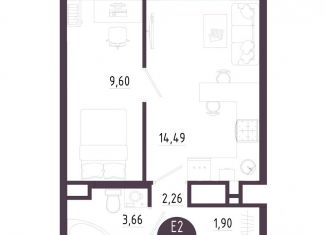 Продам 1-комнатную квартиру, 31.9 м2, Тульская область