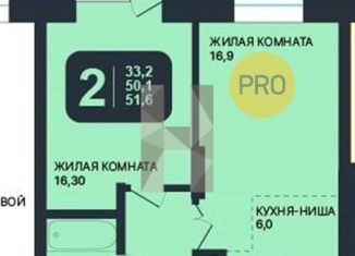 Продажа однокомнатной квартиры, 51.6 м2, Новосибирск, ЖК Никольский Парк