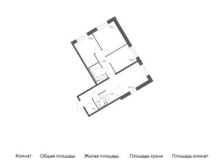 Продается 3-комнатная квартира, 74.3 м2, деревня Столбово, жилой комплекс Эко Бунино, 14.2