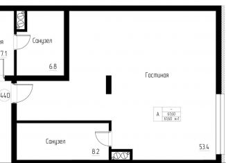 Продам 1-комнатную квартиру, 61.6 м2, Калининградская область