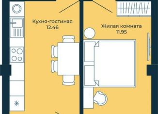 Однокомнатная квартира на продажу, 64.3 м2, Екатеринбург, проспект Космонавтов, 110