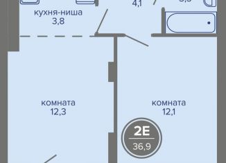 Двухкомнатная квартира на продажу, 36.9 м2, Пермь, Индустриальный район, шоссе Космонавтов, 309А