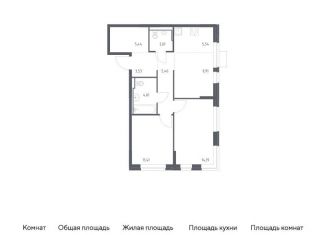 Продается двухкомнатная квартира, 62.7 м2, Москва, Молжаниновский район