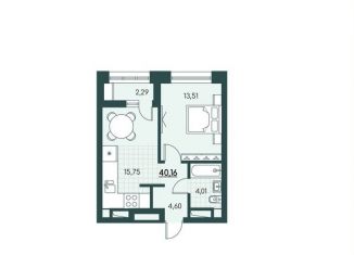 Продается 1-комнатная квартира, 40.2 м2, Курганская область