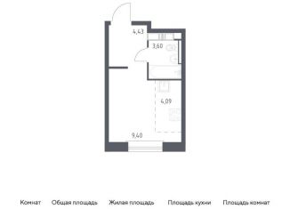 Продается квартира студия, 21.5 м2, Москва, жилой комплекс Эко Бунино, 14.2