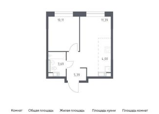 Продается 1-комнатная квартира, 34.6 м2, Москва, жилой комплекс Эко Бунино, 14.1