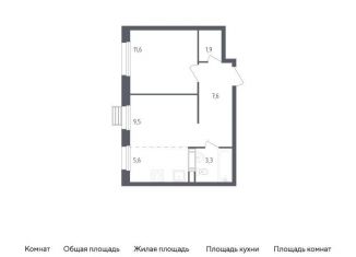 1-ком. квартира на продажу, 39.5 м2, Москва, проспект Куприна, 36к1