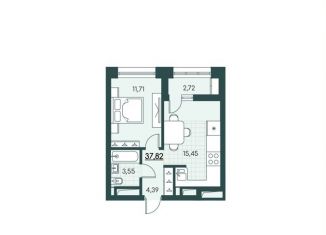 Продам 1-комнатную квартиру, 37.8 м2, Курганская область