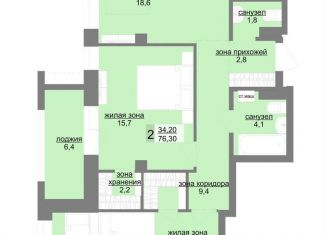 Продается трехкомнатная квартира, 76.3 м2, Екатеринбург, метро Динамо