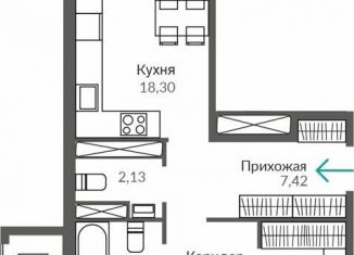 Продаю двухкомнатную квартиру, 68.1 м2, Крым
