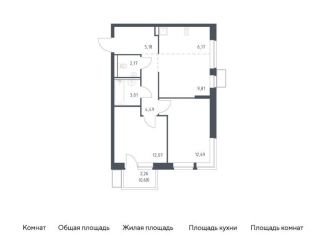Продается двухкомнатная квартира, 56.3 м2, Московская область, жилой комплекс Егорово Парк, к3.2