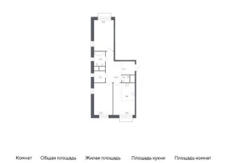 Продается 2-комнатная квартира, 70.1 м2, Балашиха, жилой квартал Новоград Павлино, к7