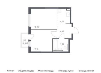 Продаю 1-комнатную квартиру, 36.6 м2, Москва, жилой комплекс Остафьево, к19