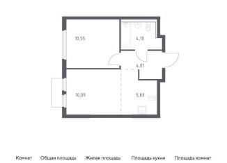 Продам однокомнатную квартиру, 34.6 м2, деревня Мисайлово, Каширское шоссе - Молоково - Андреевское