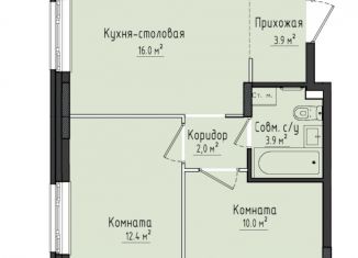 2-комнатная квартира на продажу, 48.2 м2, село Первомайский, жилой комплекс Город Оружейников, 23, ЖК Город Оружейников