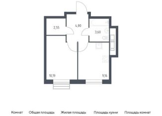 Продажа однокомнатной квартиры, 30.3 м2, Москва, жилой комплекс Квартал Румянцево, к1