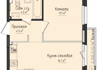 Продажа 1-ком. квартиры, 36.8 м2, село Первомайский, ЖК Город Оружейников, жилой комплекс Город Оружейников, 21