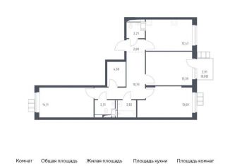 Продам 3-комнатную квартиру, 78.7 м2, поселение Рязановское
