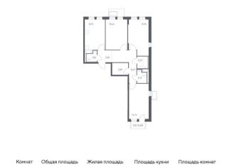 Продам 3-комнатную квартиру, 77.8 м2, Московская область, жилой комплекс Горки Парк, к4.1