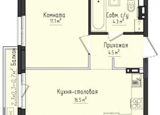 Продаю однокомнатную квартиру, 36.4 м2, село Первомайский, ЖК Город Оружейников, жилой комплекс Город Оружейников, 21