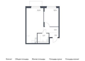 Продаю 1-комнатную квартиру, 40.2 м2, Ленинградская область