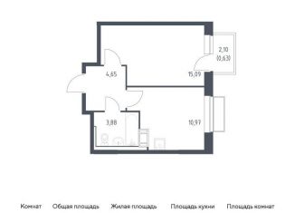 1-ком. квартира на продажу, 35.2 м2, Московская область, жилой комплекс Томилино Парк, к6.3