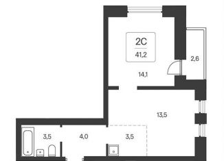 Продается 2-комнатная квартира, 41.2 м2, Новосибирск, улица Брестская Горка, метро Заельцовская