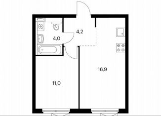 Продажа 1-комнатной квартиры, 36.1 м2, Москва, метро Стахановская, жилой комплекс Волжский Парк, 5.4