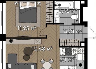 Продается 1-ком. квартира, 38 м2, Москва, метро Октябрьское поле, улица Берзарина, 37