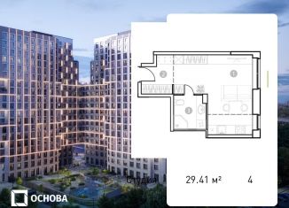 Продам квартиру студию, 29.4 м2, Москва, метро Электрозаводская, Потешная улица, вл5с1