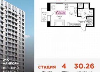 Продаю квартиру студию, 30.3 м2, Нижний Новгород, метро Чкаловская