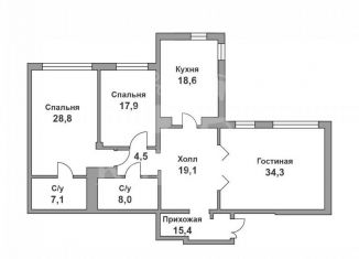 Продам трехкомнатную квартиру, 153.7 м2, Москва, улица Архитектора Власова, 6