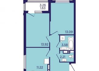 2-комнатная квартира на продажу, 55 м2, Воронеж