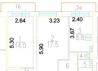 Продам 2-ком. квартиру, 46.7 м2, Москва, Широкая улица, 15к1, метро Медведково