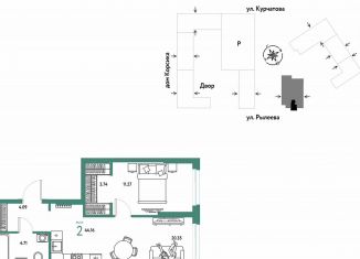 Продается 2-комнатная квартира, 44.2 м2, Тюмень, Калининский округ, Краснооктябрьская улица, 10к1