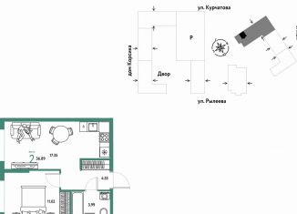 Продаю 2-комнатную квартиру, 36.9 м2, Тюмень, Калининский округ