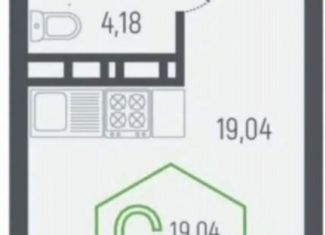 Продается квартира студия, 23.2 м2, Краснодар, микрорайон Черемушки, Обрывная улица, 132/1к6