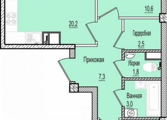 Продам 2-комнатную квартиру, 64.6 м2, Псков