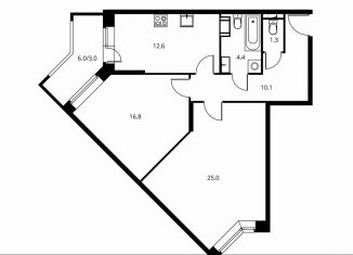 Продажа 2-комнатной квартиры, 70.2 м2, Щёлково, Центральная улица, 69