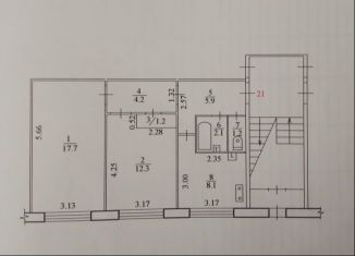 Продается 2-комнатная квартира, 52.7 м2, Благовещенск, Институтская улица, 8