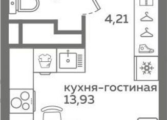 Продаю квартиру студию, 21.3 м2, Тюмень, Калининский округ