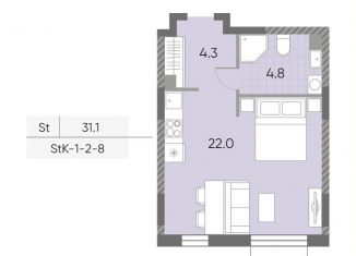 Продам квартиру студию, 31.1 м2, Москва, метро Верхние Лихоборы